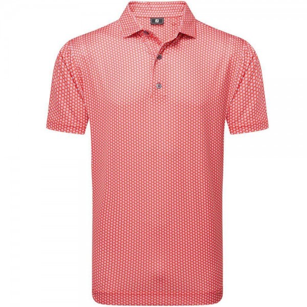 FootJoy Houndstooth Geo Lisle Herrengolfpoloshirt