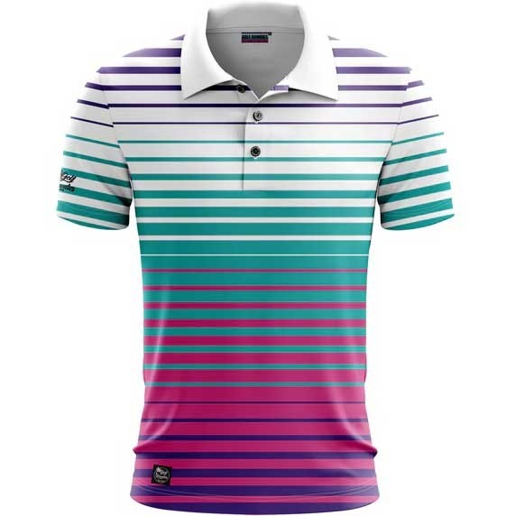 Golf Rowdies Stripes Herrengolfpoloshirt